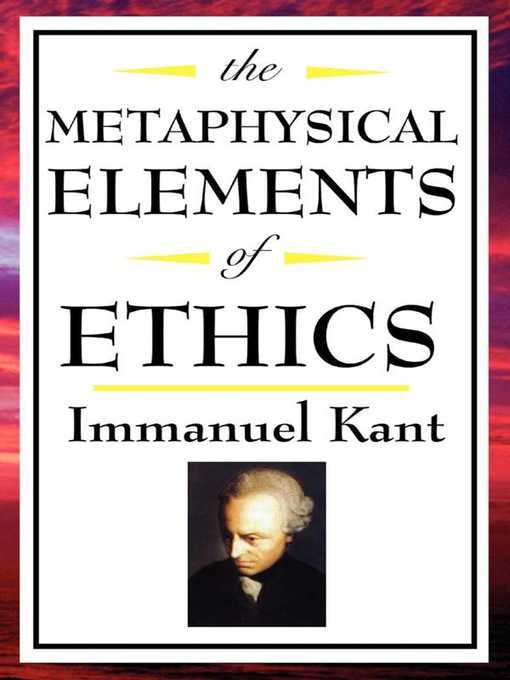 Cover image for The Metaphysical Elements of Ethics